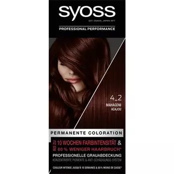 Перманентная краска Professional Performance 4_2 Красное дерево Syoss, 1 шт.