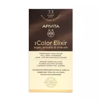 Перманентное окрашивание My Color Elixir Apivita, цвет blonde gold