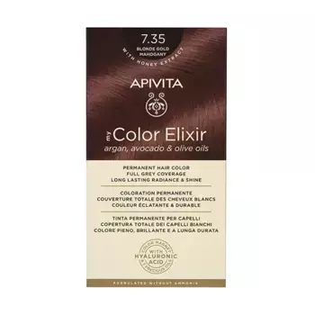 Перманентное окрашивание My Color Elixir Apivita, цвет blonde gold mahogany