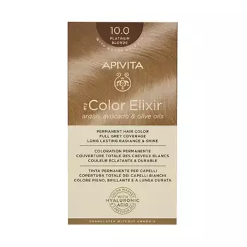 Перманентное окрашивание My Color Elixir Apivita, цвет platinum blonde