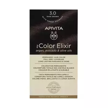 Перманентное окрашивание My Color Elixir Apivita, цвет dark brown