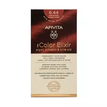 Перманентное окрашивание My Color Elixir Apivita, цвет dark blonde intens copper