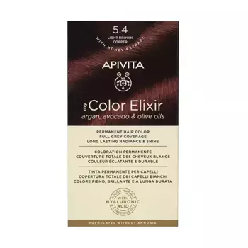 Перманентное окрашивание My Color Elixir Apivita, цвет light brown copper