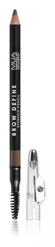 Перманентный карандаш для бровей с кисточкой MUA Makeup Academy Brow Define, оттенок Mid Brown 1.2 г