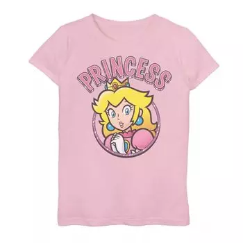 Персиковая футболка Nintendo Super Mario Princess для девочек 7–16 лет Licensed Character