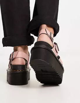 Персиково-бежевые сандалии Dr Martens Voss ii