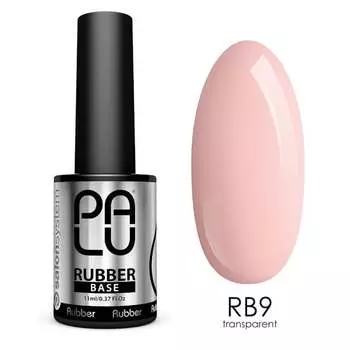 Персиково-розовый - Строительная резиновая основа 11мл Palu 3in1 Rubber Base №9, PALU COSMETICS