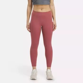 Персиковые леггинсы для йоги 7/8 Reebok, малиновый