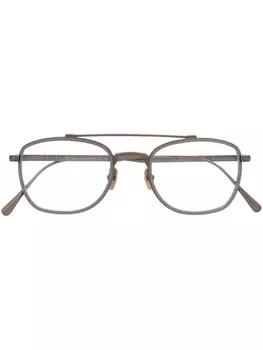 Persol очки с двойным мостом, коричневый