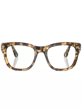 Persol очки в круглой оправе, зеленый