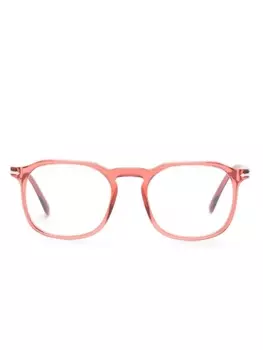 Persol очки в круглой прозрачной оправе, красный