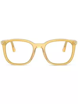 Persol очки в квадратной оправе, желтый