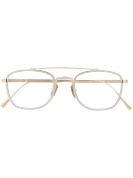 Persol очки в квадратной оправе, золотистый