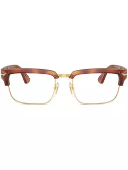 Persol очки в прямоугольной оправе, коричневый