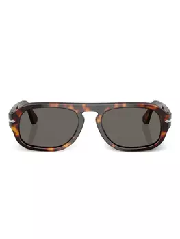 Persol pilot-frame солнцезащитные очки, коричневый