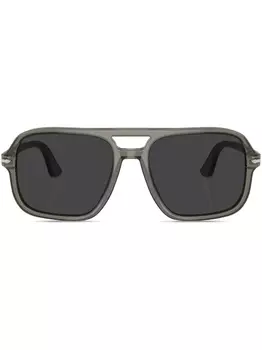 Persol pilot-frame sunglasses, серый