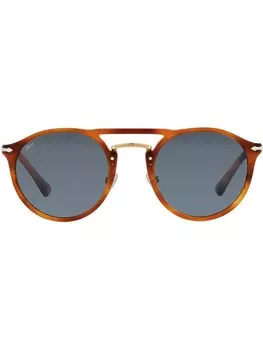 Persol солнцезащитные очки-авиаторы, коричневый