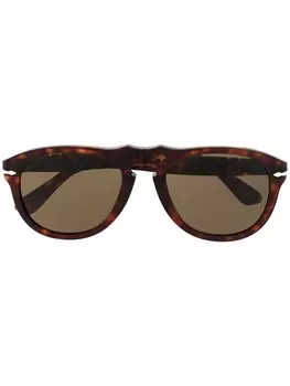 Persol солнцезащитные очки-авиаторы, коричневый