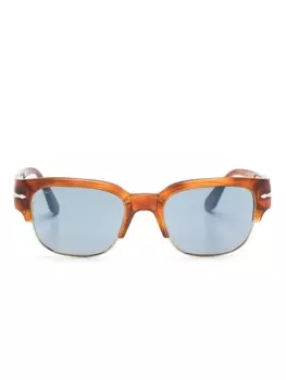 Persol солнцезащитные очки черепаховой расцветки, коричневый