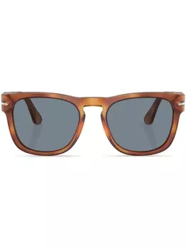 Persol солнцезащитные очки Elio в круглой оправе, коричневый