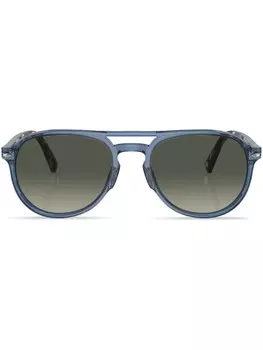 Persol солнцезащитные очки Havana в круглой оправе, синий