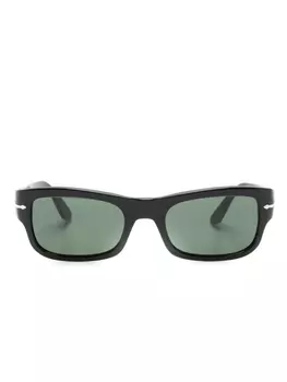 Persol солнцезащитные очки PO3326S в прямоугольной оправе, черный