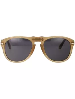 Persol солнцезащитные очки с логотипом, коричневый