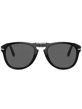 Persol солнцезащитные очки Steve McQueen в круглой оправе, черный
