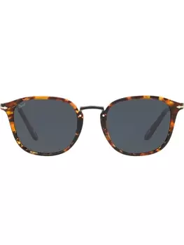 Persol солнцезащитные очки в черепаховой оправе, коричневый