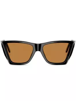Persol солнцезащитные очки в геометричной оправе, черный
