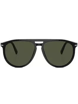 Persol солнцезащитные очки в круглой оправе, черный