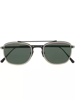 Persol солнцезащитные очки в круглой оправе, черный