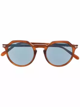 Persol солнцезащитные очки в круглой оправе, коричневый