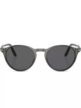 Persol солнцезащитные очки в круглой оправе, серый