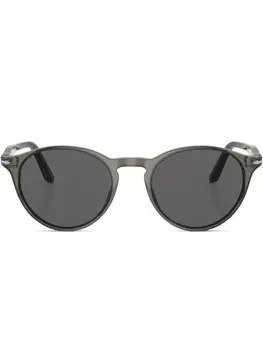 Persol солнцезащитные очки в круглой оправе, серый