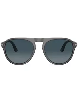 Persol солнцезащитные очки в круглой оправе, серый