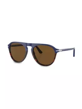 Persol солнцезащитные очки в круглой оправе, синий