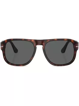 Persol солнцезащитные очки в круглой оправе, зеленый