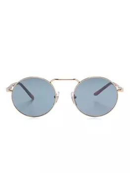 Persol солнцезащитные очки в круглой оправе, золотой