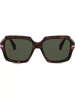 Persol солнцезащитные очки в крупной оправе, зеленый