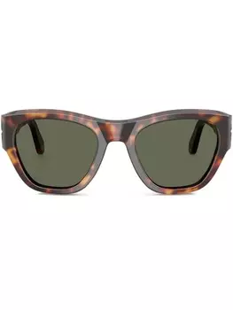 Persol солнцезащитные очки в квадратной оправе, коричневый