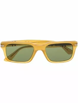 Persol солнцезащитные очки в квадратной оправе, желтый