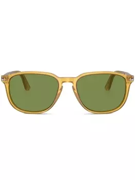 Persol солнцезащитные очки в квадратной оправе, желтый
