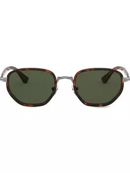 Persol солнцезащитные очки в оправе черепаховой расцветки, зеленый