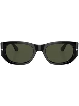 Persol солнцезащитные очки в прямоугольной оправе, черный