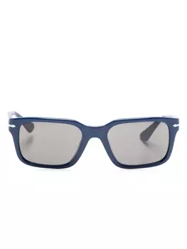 Persol солнцезащитные очки в прямоугольной оправе, синий