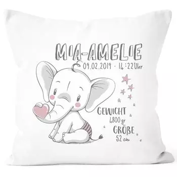 Персонализированная подушка для рождения, подушка для рождения, именная подушка, подарок для девочки - наволочка без наполнителя, SpecialMe белый, униразмер