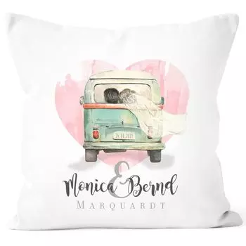 Персонализированная подушка на свадьбу, свадебная подушка для кемпинга, фургона, автобуса, свадебный подарок, наволочка SpecialMe белого цвета, униразмер
