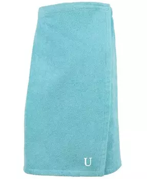 Персонализированная женская банная накидка из 100% турецкого хлопка, махровая, цвета морской волны Linum Home, серый