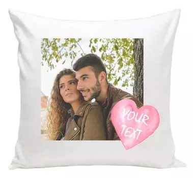 Персонализированный ФОТОПОДАРОК с вашей фотографией (40 х 40 см) Фотоподушка с печатью вашей фотографии и текста На юбилей, день рождения, День святого Валентина (с наполнением) Фото с текстом [091] Ferocity